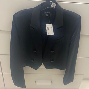 INTERMIX CLARA CROPPED DOUBLE-BREASTED BLAZER, 12